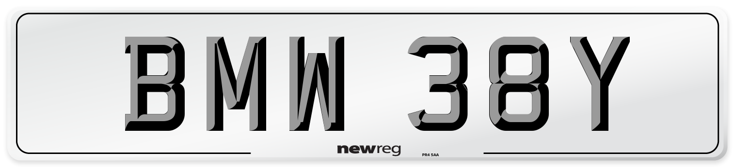 BMW 38Y Number Plate from New Reg
